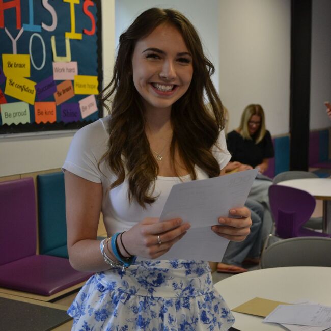 Evie - Great GCSE results, well done!