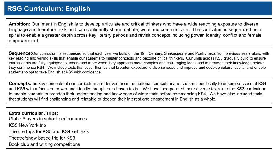English Subject Page
