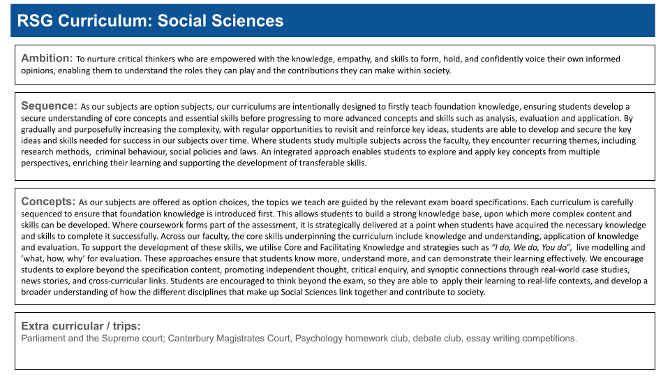 Social Sciences Subject Page