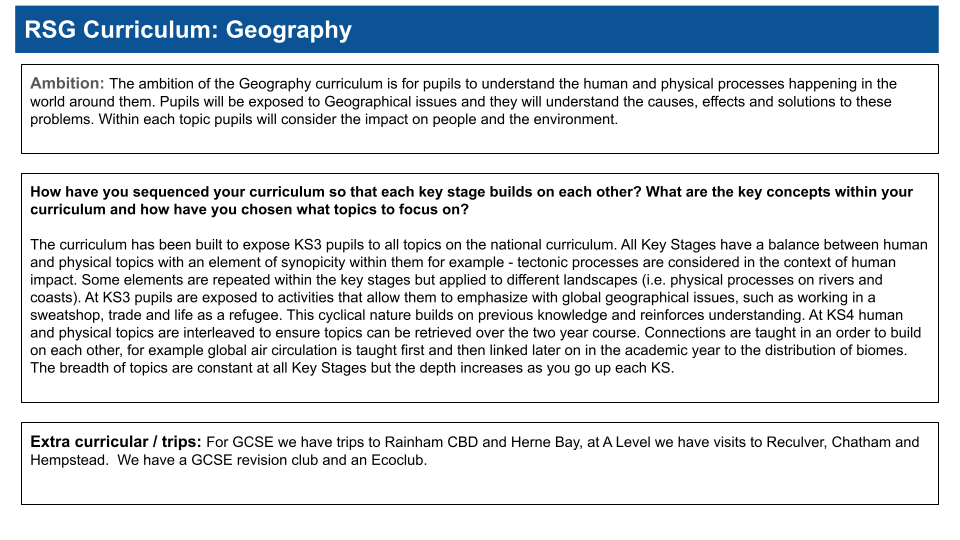 Geography Subject Page