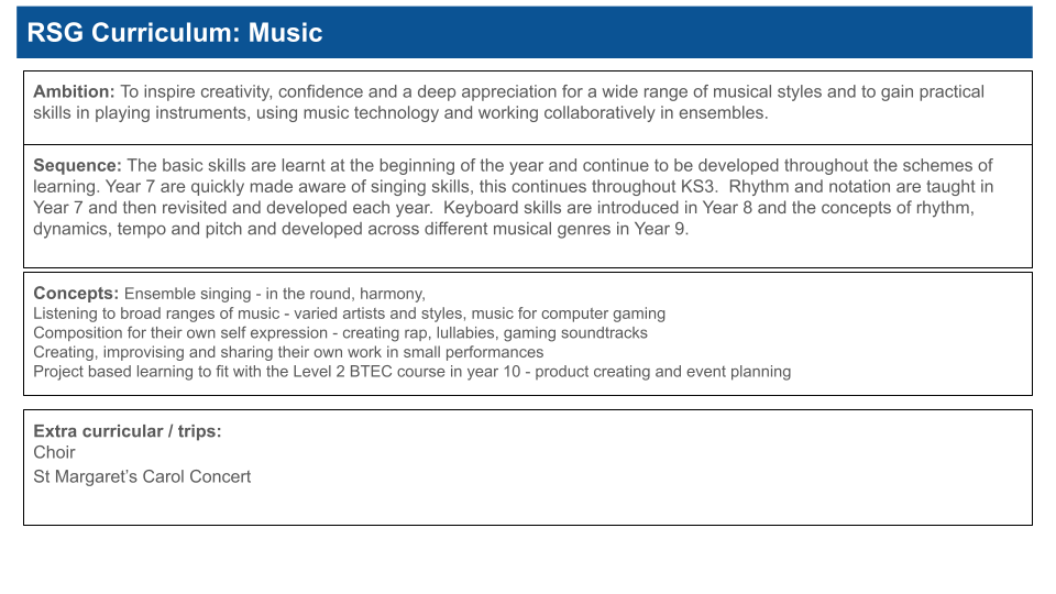 Music Subject Page