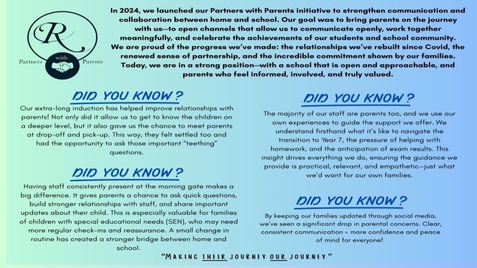 PARTNERS WITH PARENTS DID YOU KNOW